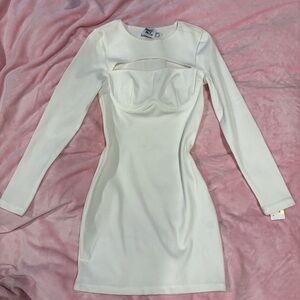 White Princess Polly long sleeve mini dress